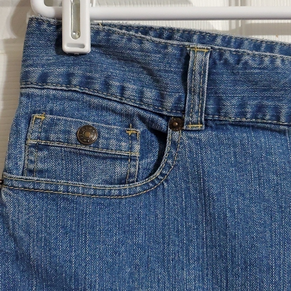 Kikit Jeans Medium Wash 5 Pocket Denim Jean Skirt Sz 14 Vintage Y2K Boho Western - Picture 2 of 11